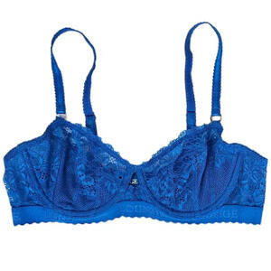 Lounge Flair Balcony Bra in  Cobalt Blue Size 34A Lace Underwire
